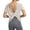 White, variant on Women's Twist Back Short Sleeve Yoga Tops Criss Cross Strappy Back Flowy Workout Athletic Tee Solid Color Cozy Streetwear