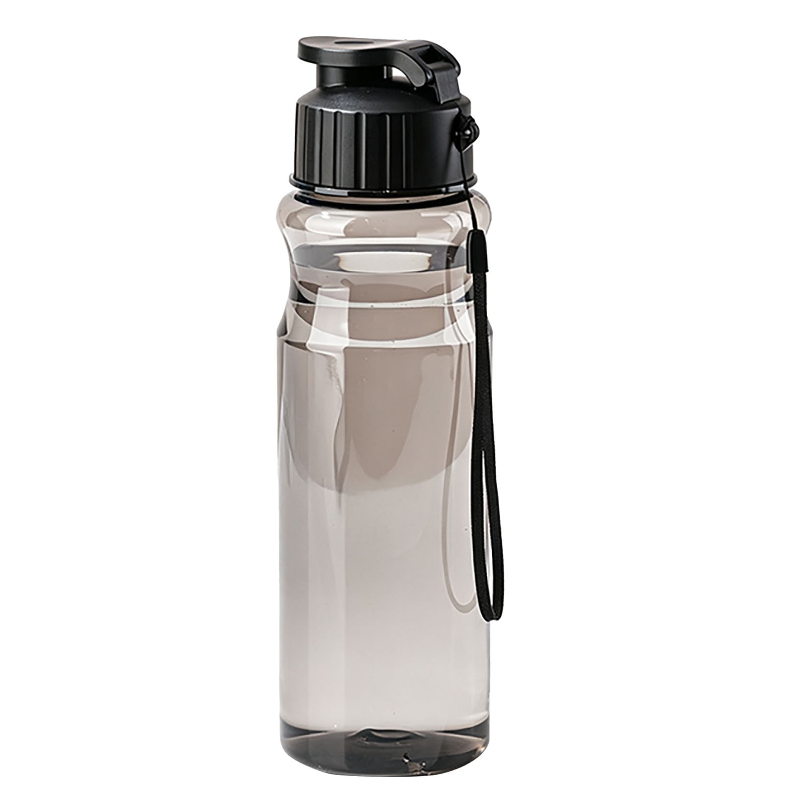 2.5 x8.66 Inch Plastic Sports Water Bottle with Flip-Top Lid and Carry Strap Lightweight Leakproof Drink Cup for Camping Cycling Fitness Gym Yoga and Outdoor Sports