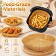 thumbnail image 6 of Morfec 8 inch 150 Pcs Air Fryer Paper Liners, Square Non-Stick Oil Proof Parchment Paper Liner for 5-8 Qt Basket Cooking, 6 of 7