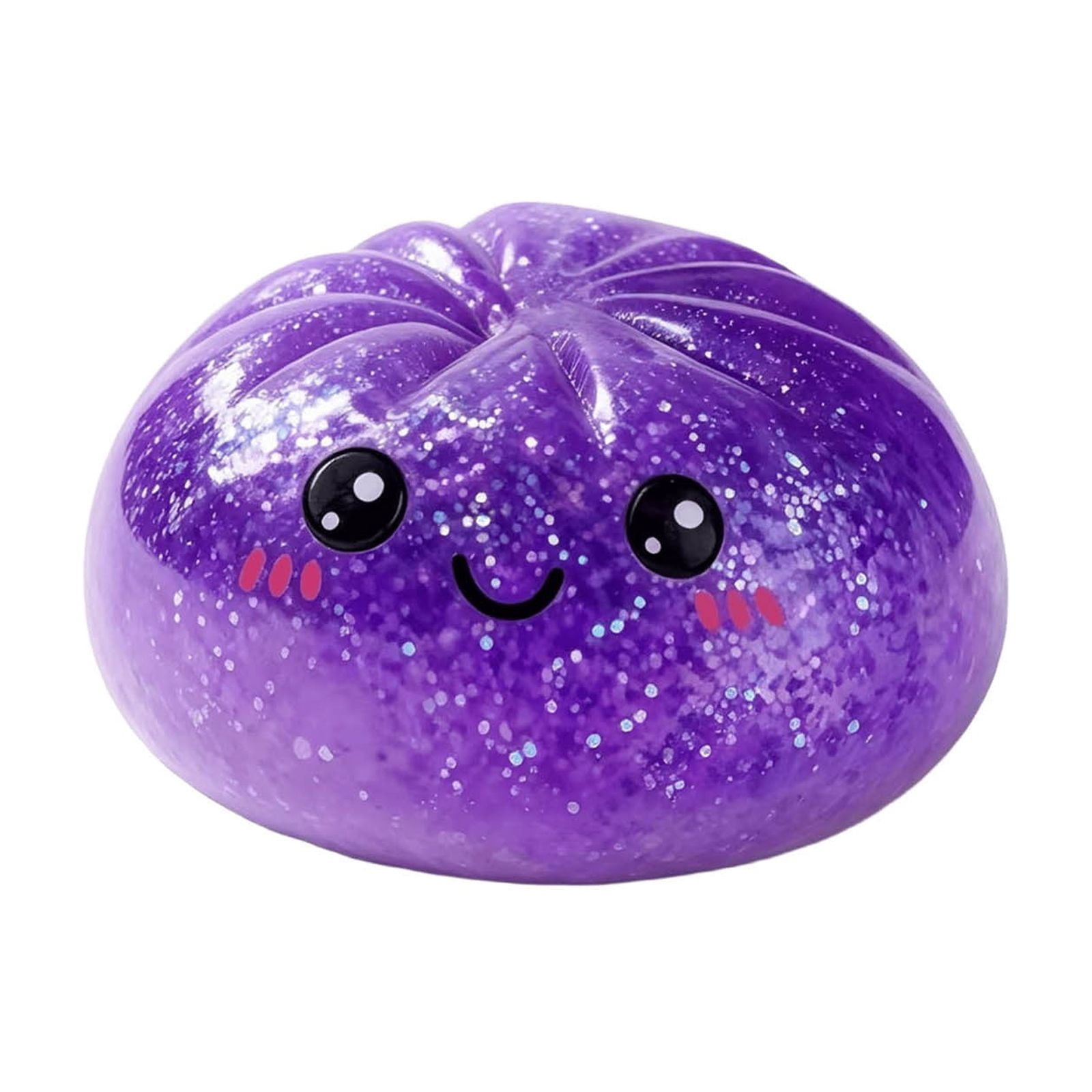 Guvpev Dumplings Squishy Toys, 3.7" Cute Steamer Dumpling Stress Balls, Glitter Dumpling Squishies Sensory Fidget Toys for Stress Relief, Party Favors & Birthday Gifts