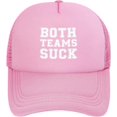 thumbnail image 2 of Both Teams Suck Hats Funny Football Mesh Trucker Hat Cap, 2 of 7