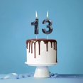 thumbnail image 3 of 13th Birthday Candles Black Number 13 Candles Happy Birthday Cake Topper 3D Diamond Shape Numeral Candles Decoration for Boy Girl Women Wedding Theme Party Anniversary Favors(Black), 3 of 3