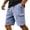 Light Blue, variant on Mens Corduroy Shorts Casual Elastic Waistband Big and Tall Shorts Lightweight Work Short with Pockets