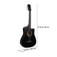 thumbnail image 6 of PAMINGONO Black Acoustic Guitar for Adults, Stylish Basswood Body with Tuner, Picks, and Carrying Bag Included, 6 of 8