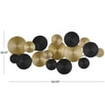 thumbnail image 3 of CosmoLiving by Cosmopolitan Gold Metal Overlapping Textured Spiral Plate Wall Decor with Black Accents, 3 of 7