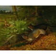 thumbnail image 3 of William Holbrook Beard 24x20 Black Modern Framed Museum Art Print Titled - Foxes and Rabbits (1874), 3 of 5