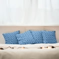 thumbnail image 7 of Ambesonne Blue Throw Pillow Cover 4 Pack, Retro Pattern Revival Tile, 16", Blue Pale Blue, 7 of 7