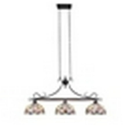 CHLOE Lighting GRENVILLE Victorian-Style Dark Bronze 3 Light Island Pendant 47" Wide