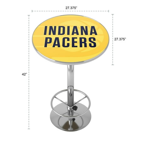 Indiana Pacers NBA Fade Chrome Pub Table - Gold, Black