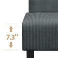 thumbnail image 5 of Yaheetech Corduroy Armless Loveseat with Rubberwood Legs, Dark Gray, 5 of 7