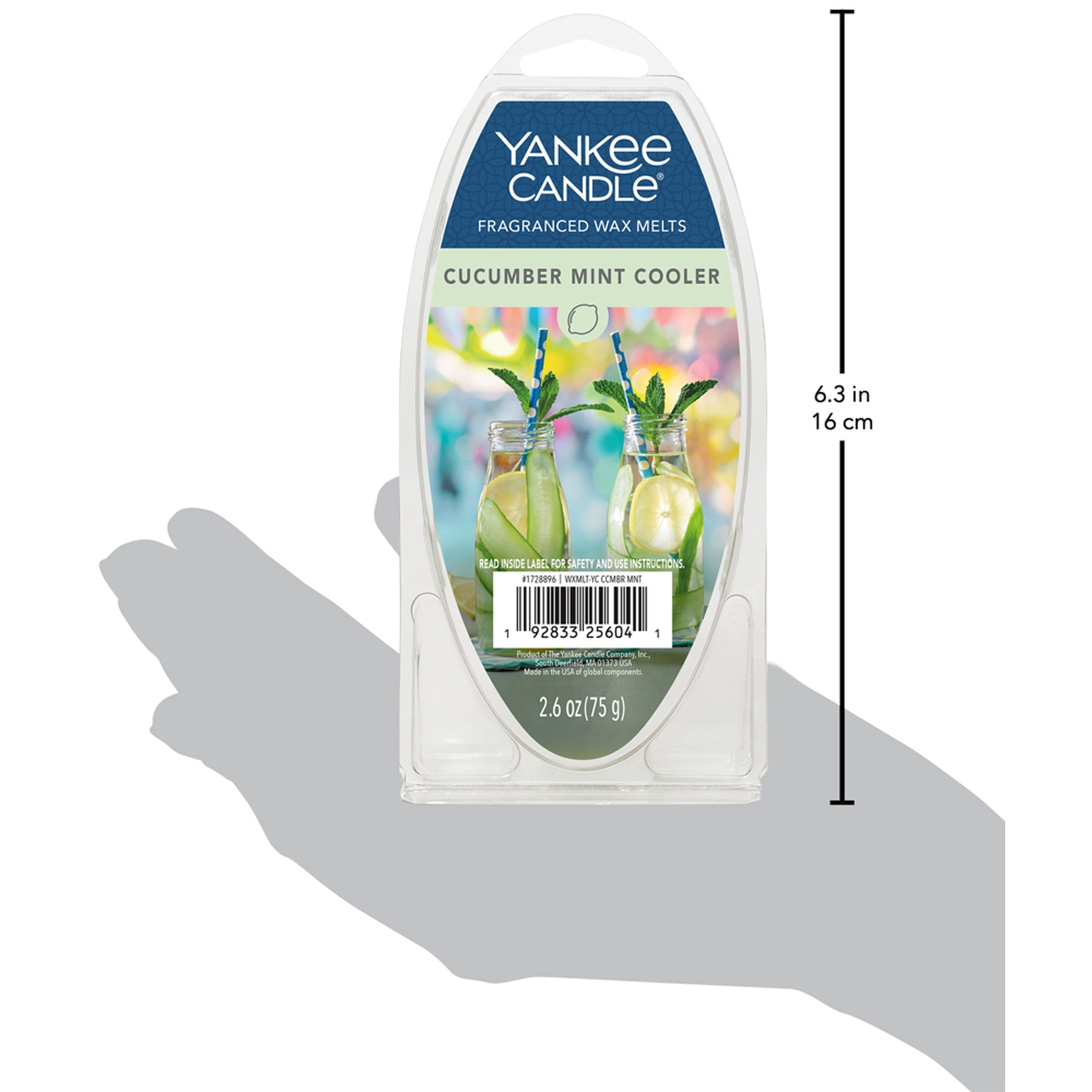 Yankee Candle Cucumber Mint Cooler 6-pc Fragranced Wax Melts 2.6 Oz (Pack Of 3)
