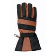 thumbnail image 2 of North Gloves Gants de Ski pour Hommes - Tissu et Cuir, Isolés - Gants de Ski d'Hiver Imperméables - Brun et Noir - Taille Grand, 2 of 5
