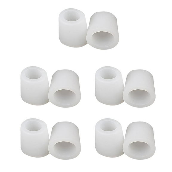 5 Pairs Soft Toe Caps, Toe Sleeves, Toe Protectors - for Blisters, Corns, Injured Toenails And Hammer Toe Men Women(Size Small) , White