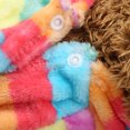 thumbnail image 1 of Pet Clothes Warm Jumpsuit Pajamas Soft Flannel Fabric Essential Winter Outfit for Dogs Cats Small Animals Rainbow Color Multiple Sizes, 1 of 7