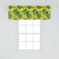 thumbnail image 2 of Ambesonne Geometric Window Valance, Natural Modern Circles, 54" X 18", Green Mustard, 2 of 3