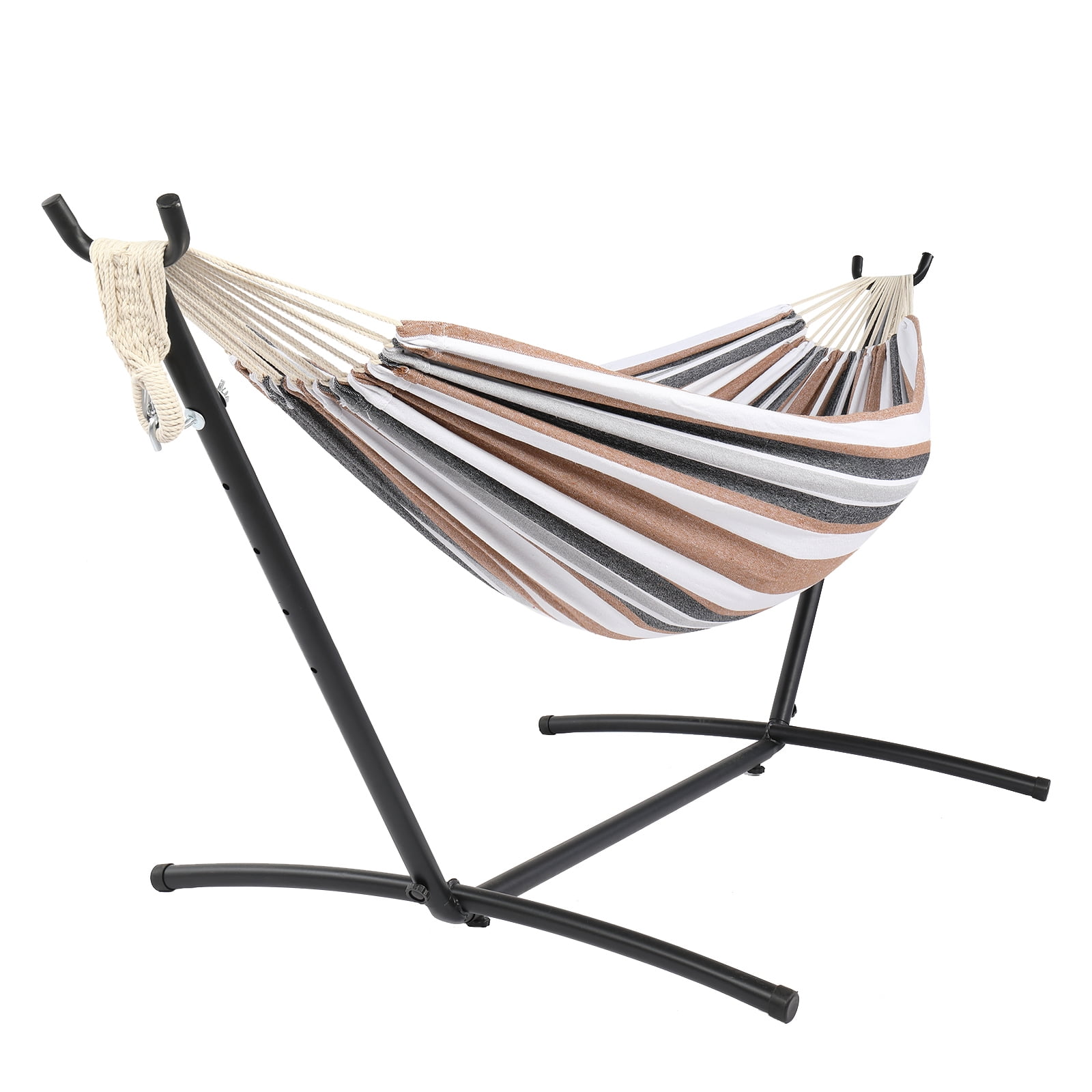 9FT Hammock with Stand Included for Indoor and Outdoor Hammock with Stand 2 Person Portable Hammock with Stand and Carry Case Rainbow VALLEYRAY Hammock with Stand 