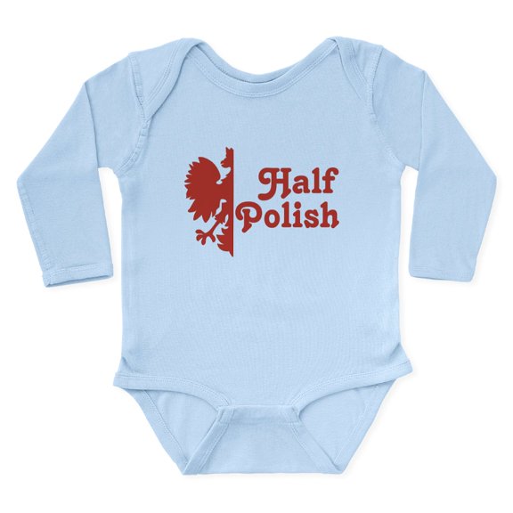 CafePress - Half Polish Body Suit - Long Sleeve Cotton Baby Bodysuit