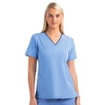 thumbnail image 1 of Meavn Matrix Impulse Women's Contrast Curved V-Neck Scrub Top (Free Shipping), 1 of 1
