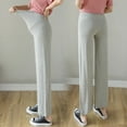 thumbnail image 3 of Pantalones de mujer embarazada Pantalones de pierna ancha de primavera y otoño Pantalones Leggings de verano Pantalones de casa finos y sueltos para embarazadas, 3 of 5