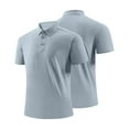 thumbnail image 3 of Fnnxeal Polo Shirts for Men, Collared Short Sleeves Summer Casual Big and Tall Shirt Mens Blue Polo Shirts Size 4XL, 3 of 8