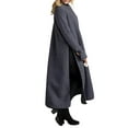 thumbnail image 4 of DYMADE Women Plus Size Long Sleeve Crew Neck Plush Loose Fleece Terry Casual Dress, 4 of 4