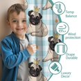 thumbnail image 3 of Blackout Kids Curtains,Pug with Crown Childrens Insulated Curtains Set Of 2,Bedroom Essentials,Toddler Room Decor 42x54in(106x137cm), 3 of 4