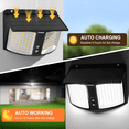 thumbnail image 4 of intelamp Solar Outdoor Waterproof Light 6000mAh 1200LM Flood Light with 3 Colors for Garden Fence 180° Auto-sensing Light with Remote Control for Trees Swimming Pool Garage, 4 of 9