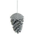 thumbnail image 4 of Northlight Glitter and Sequin Pine Cone Christmas Ornament - 5" - Silver, 4 of 6