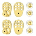 thumbnail image 1 of segolike 4 Pieces Racket Shape Earring Lifters Sturdy Comfortable Elegant 0.6x0.3inch Golden Color, 1 of 9