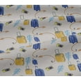 thumbnail image 4 of oneOone Cotton Jersey Medium Yellow Fabric Airplane|Camera & Suitcase Travel Dress Material Fabric Print Fabric By The Yard 58 Inch Wide, 4 of 4