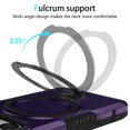 thumbnail image 4 of Cowithday iPhone 11 Pro Case with Magnetic Ring Stand, [Magnetic Ring Holder] [Military Drop Protection] [Non-Slip Grip] Shockproof Soft Edge Phone Case Cover for iPhone 11 Pro 5.8" 2019, Darkpurple, 4 of 13
