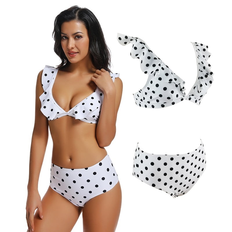 ruffle bikini high waisted