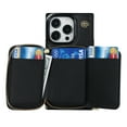 thumbnail image 2 of Luxury Wallet Case Compatible with iPhone 14 Pro Max 6.7 inch,Zipper Closure Luxary PU Leather with Phone rope Card Slot Shockproof Kickstand Case for iPhone 14 Pro Max 6.7 inch,Black, 2 of 12