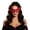 D, variant on Halloween Glitter Half-Face Mask, Elastic Band Eye Cover with Bat/Devil/Spider Design for Masquerade Party (1 PC) A One Size