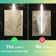 50 Mylar Bags 60x400CC Oxygen Absorbers for Food Storage Long Term 8.7 Mil Gallon Aluminum Foil 60 Stickers (14x18, 10x14, 8x12)