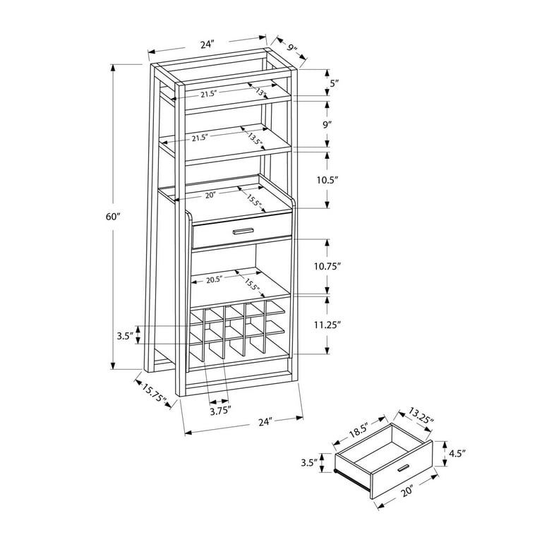 Addingrove bar sale with wine storage