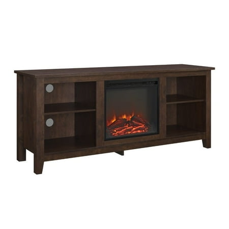 Essential Mdf 58 Traditional Farmhouse Electric Fireplace Tv Stand Brown Canada Essential Mdf 58 Traditional Farmhouse, Tv Stand With Fireplace Canada