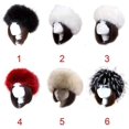 thumbnail image 4 of Bandeau pour femme en fausse fourrure - Pour l'hiver - Chaud - Rglable - Accessoire de cheveux pour l'extrieur, l'quitation, la marche, le ski - Blanc, 4 of 5