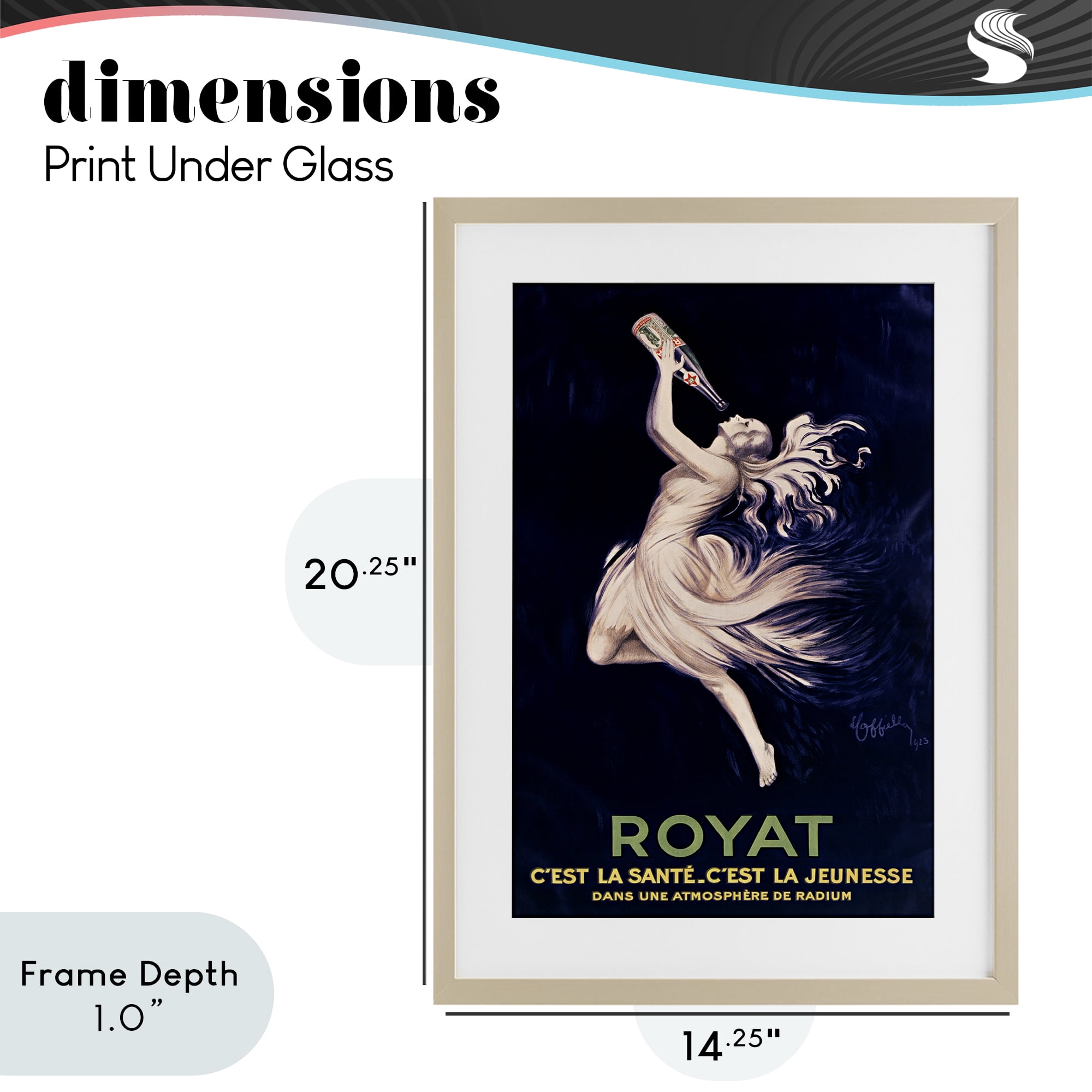 Stupell Industries Royat 1923 Advertisement Birch Framed Print Under Glass, design by Leonetto Cappiello