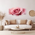 thumbnail image 2 of ZHONGYUTONG Pink Rose Canvas Wall Art 5 Pieces Blooming Flower Water Drops Painting Prints (12"x16"x2pcs 12"x24"x2pcs 12"x32"x1pcs), 2 of 6
