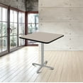 thumbnail image 2 of Hampden Furnishings Bennet Collection Steel Frame 36" Square Top, X Base, 36" Height, Cafe Table Grey Frame/Grey Nebula Top, 2 of 5