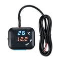 thumbnail image 1 of Digital Voltage Temperature Monitor Tester Motorcycle Battery Voltmeter Thermometer Detector Temperature Voltage Meter Gauge with Blue/Red Light LED Display, 1 of 7