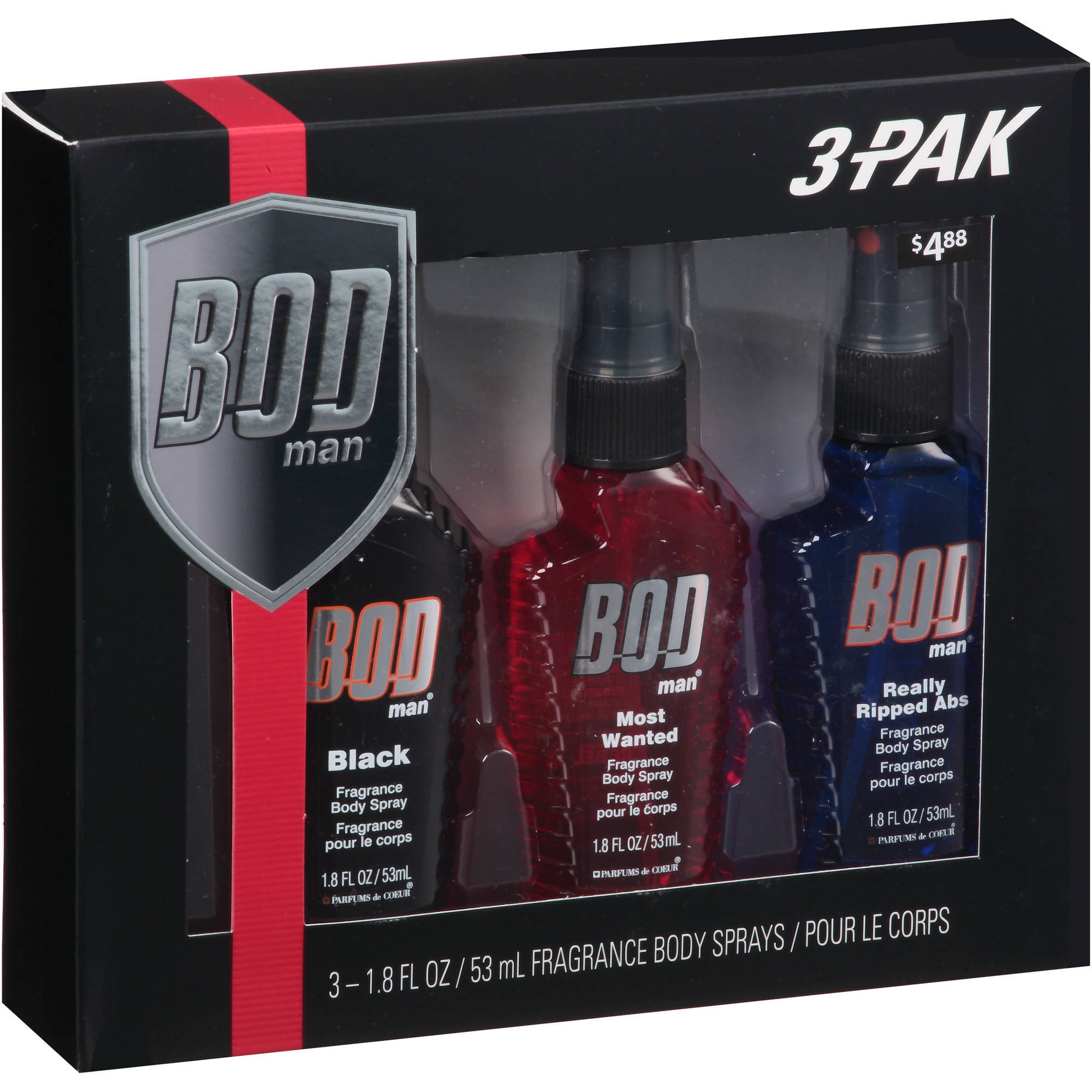 Bod Trio Gift Set, Black/Most Wanted/Abs, 3 pc - Walmart.com