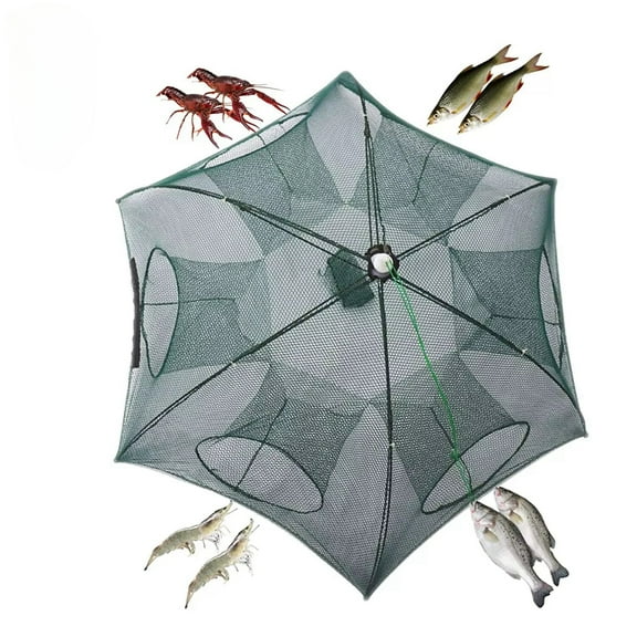 Foldable Fishing Trap, Fish Traps for Fishing, Portable Fishing Net for Catching Fish Shrimp Crab Crawfish