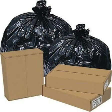 Professional Super Bag Brighton Professional High Density Super Heavy Strength Trash Bags, Black, 45 Gallon, 150 Bags/Box ()