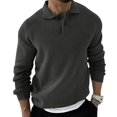 thumbnail image 1 of Suéter de solapa europeo y americano para hombre, suéter de punto de manga larga ajustado y urbano de moda para otoño, 1 of 5