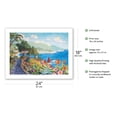 thumbnail image 2 of Laguna Beach Gazebo and Flowers-Heisler Park California-Seaside Beach Ocean View-From an Original Watercolor Painting by Robin Wethe Altman -Bamboo Fine Art 290gsm Paper Print (Unframed) 18x24in, 2 of 4
