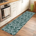 thumbnail image 2 of Runner Rug 2'x6', Dark Green Spring Floral Washable Non-Slip Hallway Runner Rugs, Farmhouse Flowers Elegant Pastoral Bedside Rugs Floor Mats Carpet Runners for Kitchen Bathroom Laundry Room, 2 of 8