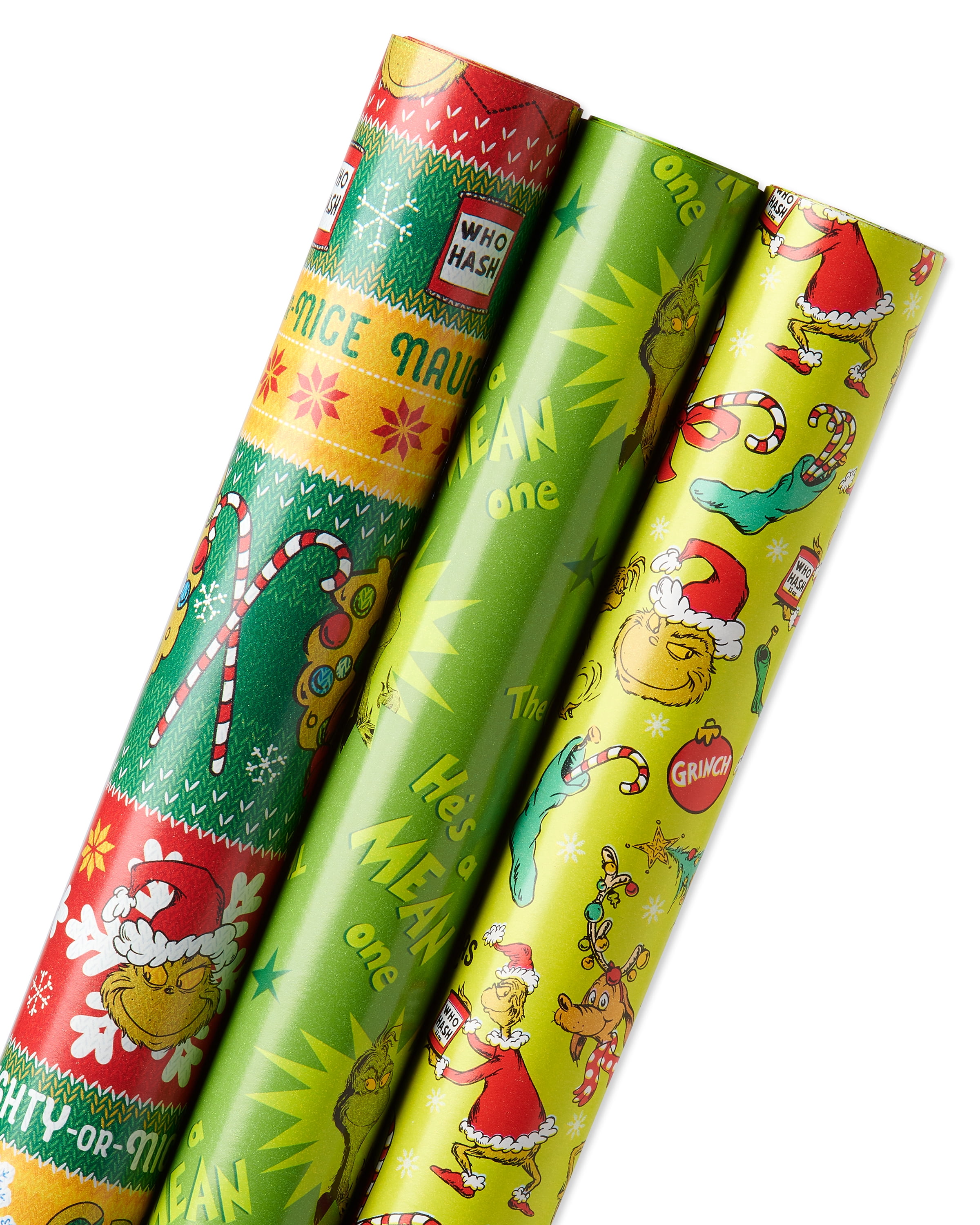 Dr. Seuss™ Grinch 3-Pack Christmas Wrapping Paper Assortment, 105 sq. ft.