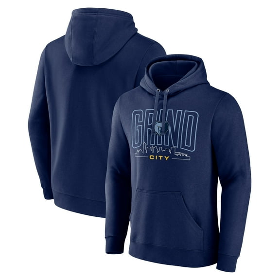 Men's Navy Memphis Grizzlies Huddle Pullover Hoodie